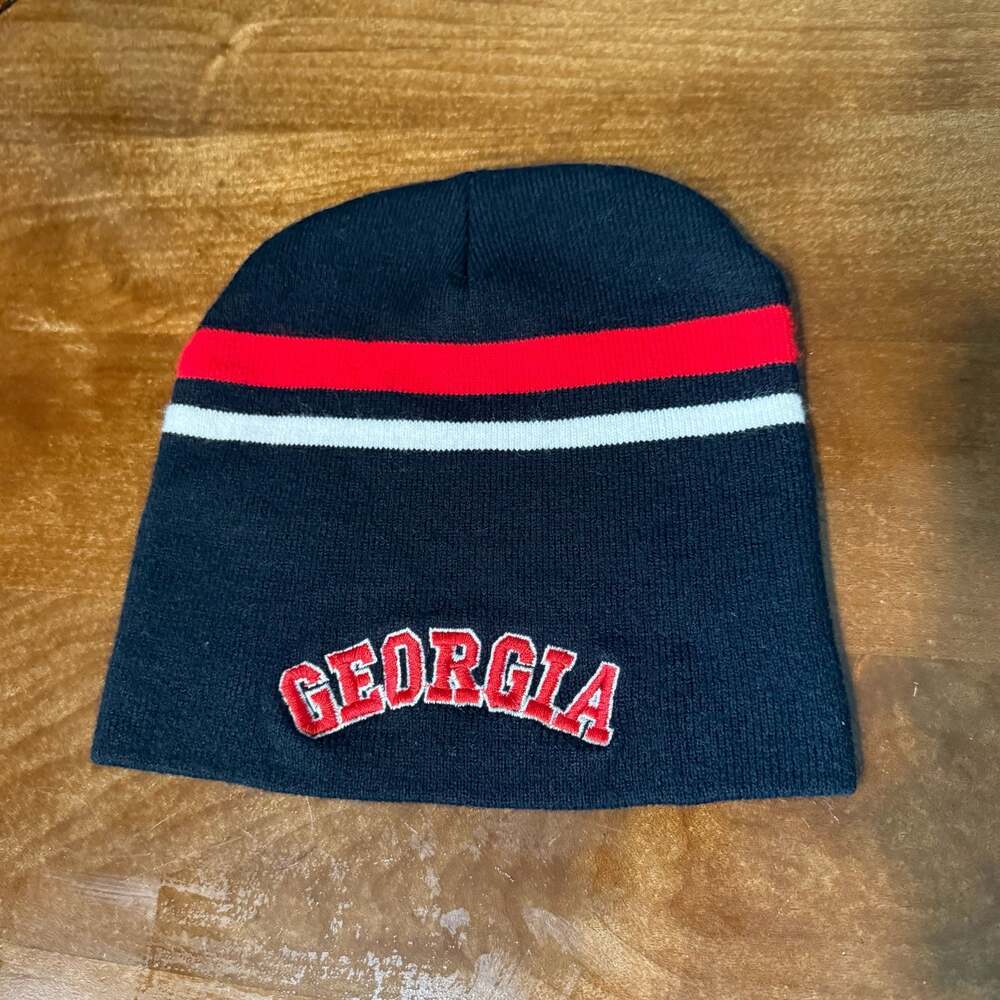 University of Georgia Bulldogs Striped Knit Beanie Hat